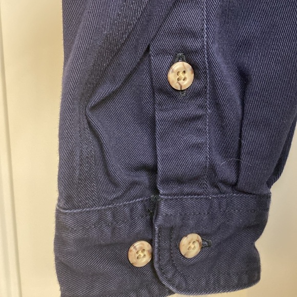 Carhartt Long sleeve Fire resistant Shirt Men’s SZ MT Navy Workwear heavy duty - Picture 6 of 9